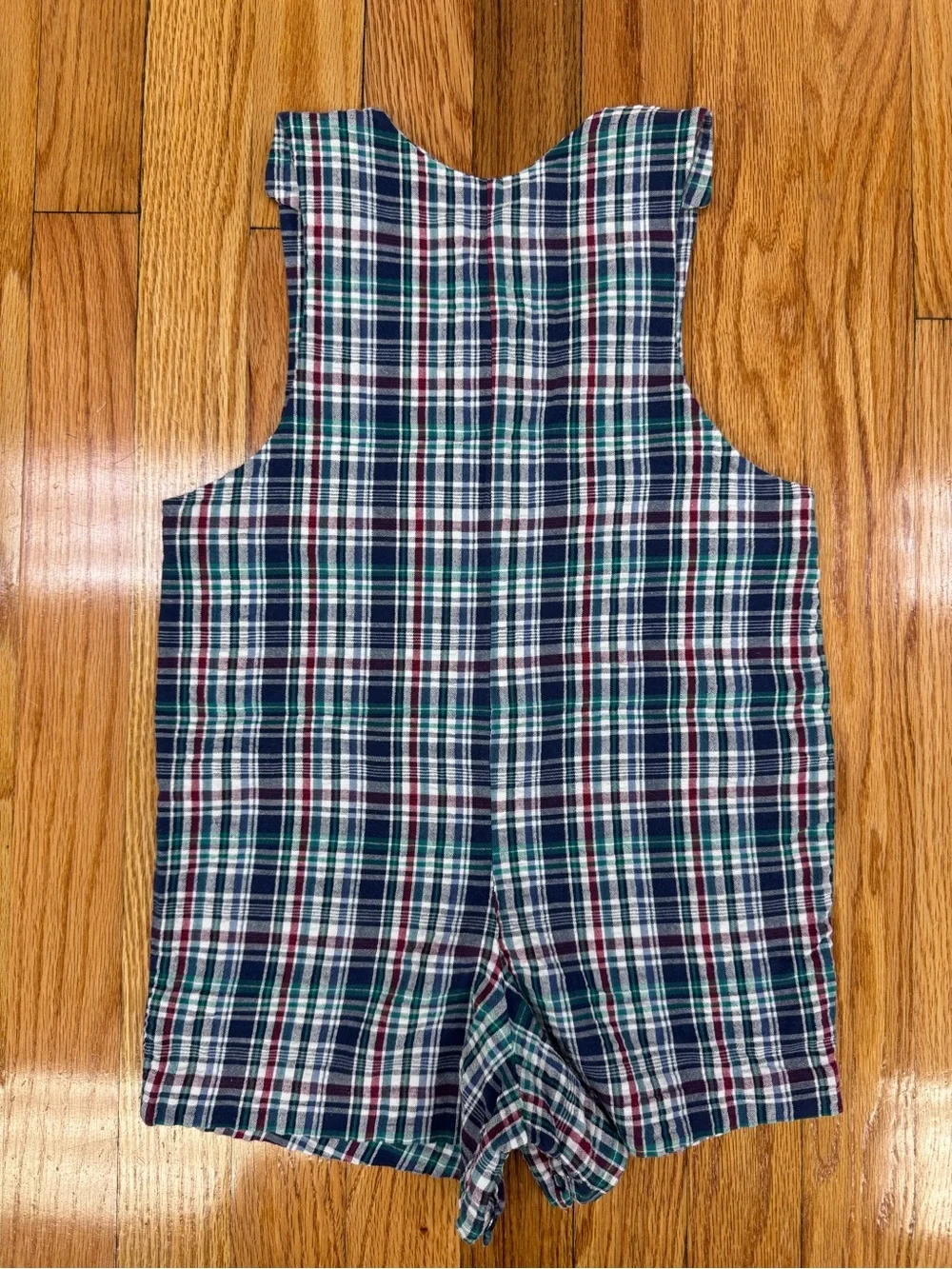 Multicolor Nautical Plaid Seersucker Sailboat Romper 4T Boys